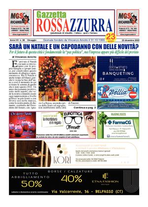 Gazzetta Rossazzurra Del 24 12 2022 Anno Vii N 28
