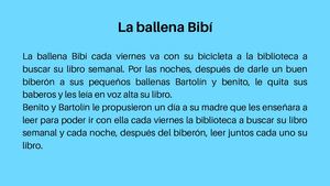 La Ballena Bibí Cuento Con Letra B