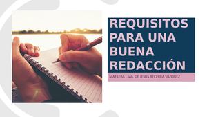Requisitos Para Una Buena Redacción