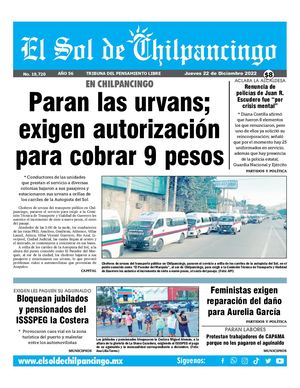 El Sol De Chilpancingo 22 Diciembre 2022