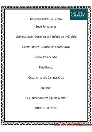 Compendio Curriculo Educacional