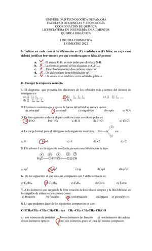 I Prueba Formativa Organica 22