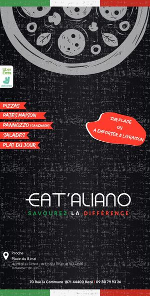 Eat'aliano menu