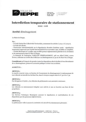 A 1106- Déménagement Rue Du Haut Pas 10 Janvier 2023