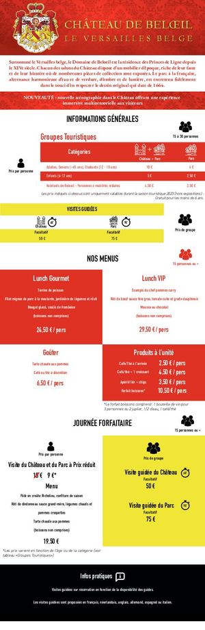 Château De Bel Oeil - Hors Expo - Tarifs 2023