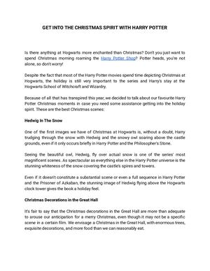 Get Into The Christmas Spirit With Harry Potter