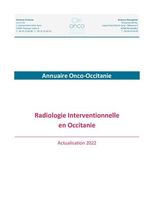 Annuaire Radiologie Interventionnelle Actu2022