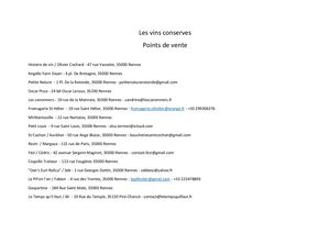 Les Vins Conserves - Points de vente