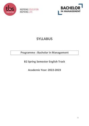 B2 S4 (Spring) English Track