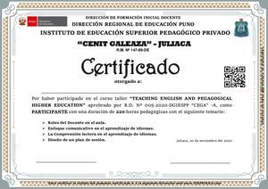 Modelo Certificado CEGA