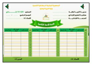 لائحة قائمة التلاميذ 03 ابتدائي االنموذج 01