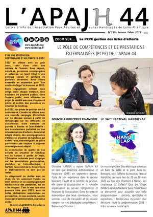 Le Journal de l'APAJH 44 // N°219 - Janvier/Mars 2023