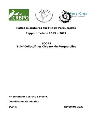 Camp de baguage Scops_Bilan 2019 2022