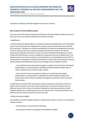 Negociation Relative Au Developpement Des Mobilites Propres Et Durables