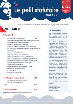 Le Petit Statutaire décembre 2022