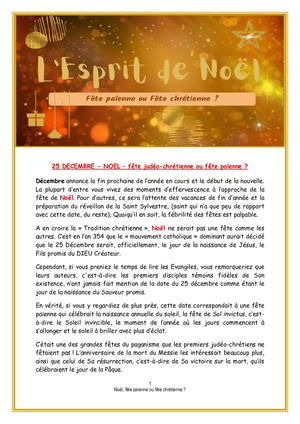Noël Fête Païenne Ou Chrétienne ?