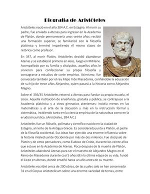 Biografía De Aristóteles