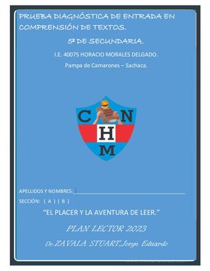 Comprensión Lectora 5o Secundaria