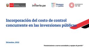 Estimación E Incorporación Del Control Concurrente En Las Inversiones Públicas Y Experiencia En Evaluación Ex Post 2022