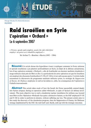 Etude du CESA N°2 - Opération Orchard
