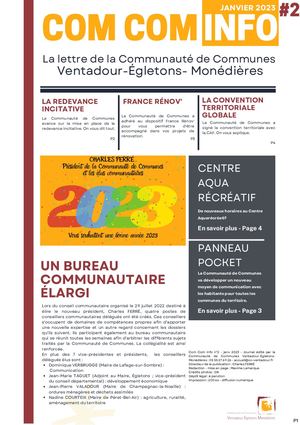 Lettre de la Communauté de Communes Ventadour-Égltons-Monédières n°2 - Janvier 2023