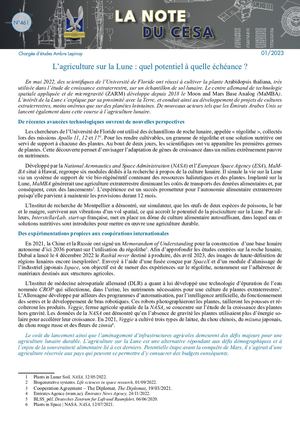LA NOTE DU CESA N°461