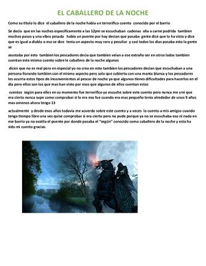 El Caballero De La Noche Cuento