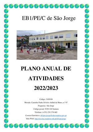 PAA 2022/2023 EB1/PE/C São Jorge