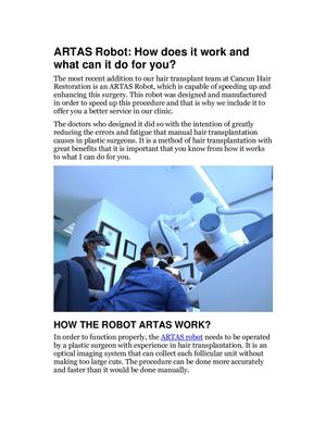 ARTAS Robot How Does It Work And What Can It Do For You