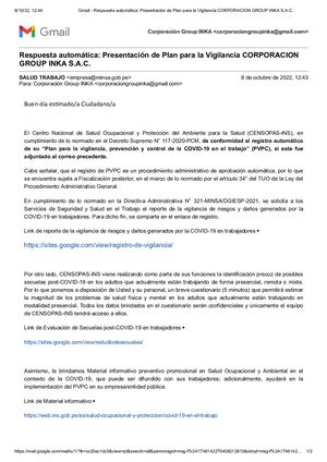 Plan Covid 19 2022