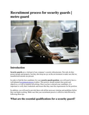 Calaméo - Recruitment Process For Security Guards