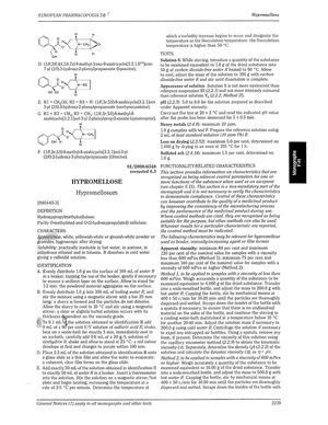 EUROPEAN PHARMACOPOEIA EP 7 0 HPMC