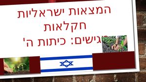 המצאות ישראליות