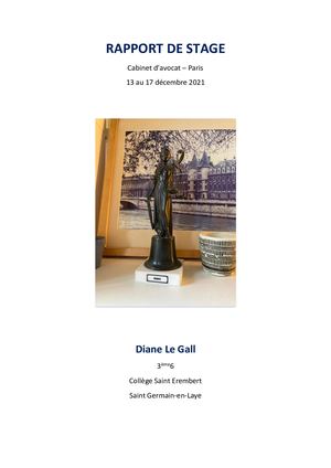 Rapport de Stage 3e Diane Le Gall