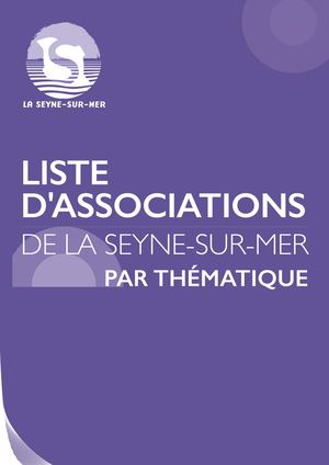 Associations seynoises classées par thématiques 2022