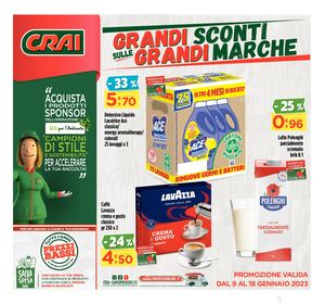 Volantino Crai Regina dal 9 al 18 gennaio