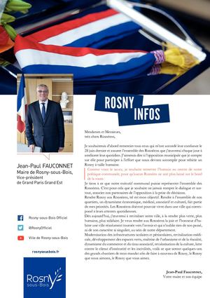 Rosny Infos n° 1 - Septembre 2020
