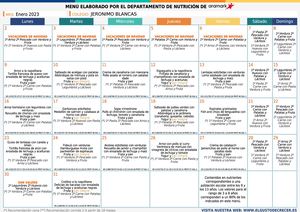 MENUS COMEDOR ENERO 2023