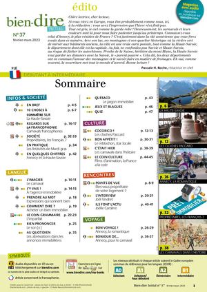 Bien-dire Initial n°37 / Sommaire