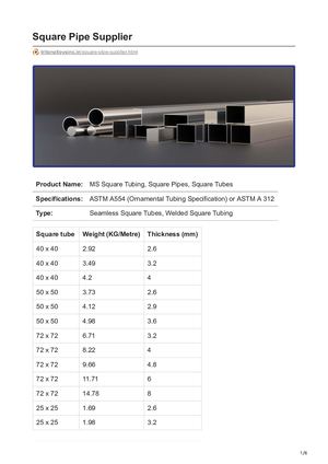 Square Pipe Supplier -Triton Alloys Inc