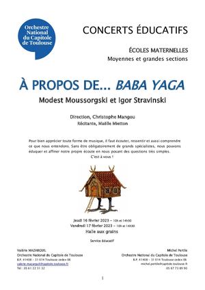 Dossier Pédagogique Baba Yaga