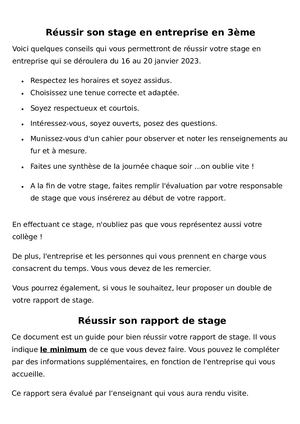 3ème Stage 2023