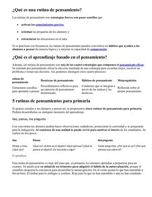 Qué Es Una Rutina De Pensamiento
