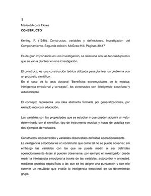 Constructos, conceptos y variables.