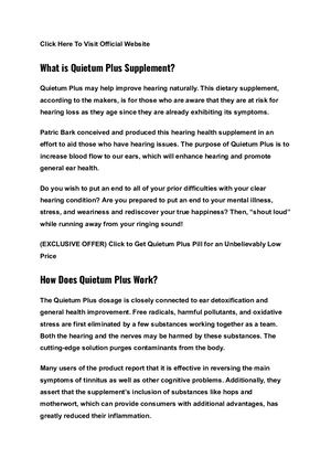 Quietum Plus Reviews (2023) Scam Alert! Any Consumer Negative Reviews On Australia!