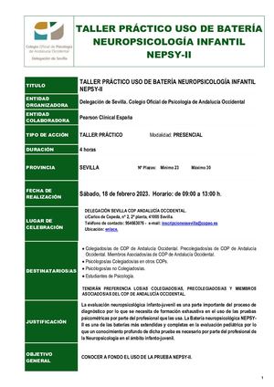 2023 02 18 Uso Bateria Neuropsicologia Infantil Nepsy Ii