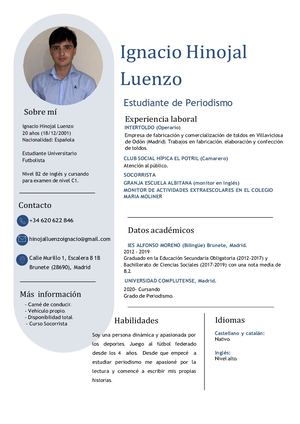 Cv Ignacio Hinojal Luenzo
