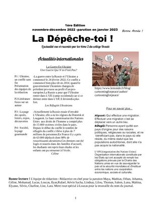 La depeche toi (numero 1)