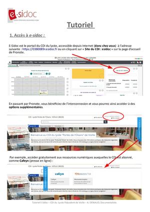 Tutoriel Recherches sur Esidoc