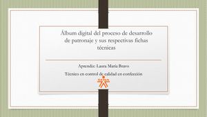 ÁLbum Digital Del Proceso De Desarrollo De Patronaje